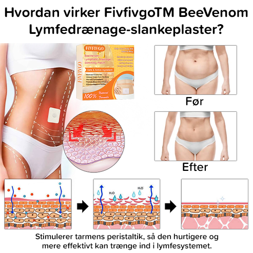 Bee Venom Slankeplaster til lymfedrænage (1 æske / 7 plastre)